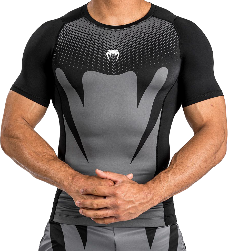 Venum Attack S/S Rashguard - Grey