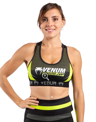 Venum VTC 3 Sports Bra - Black/Neo Yellow