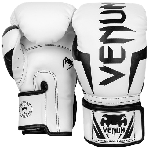 Venum Elite Boxing Gloves - White/Black